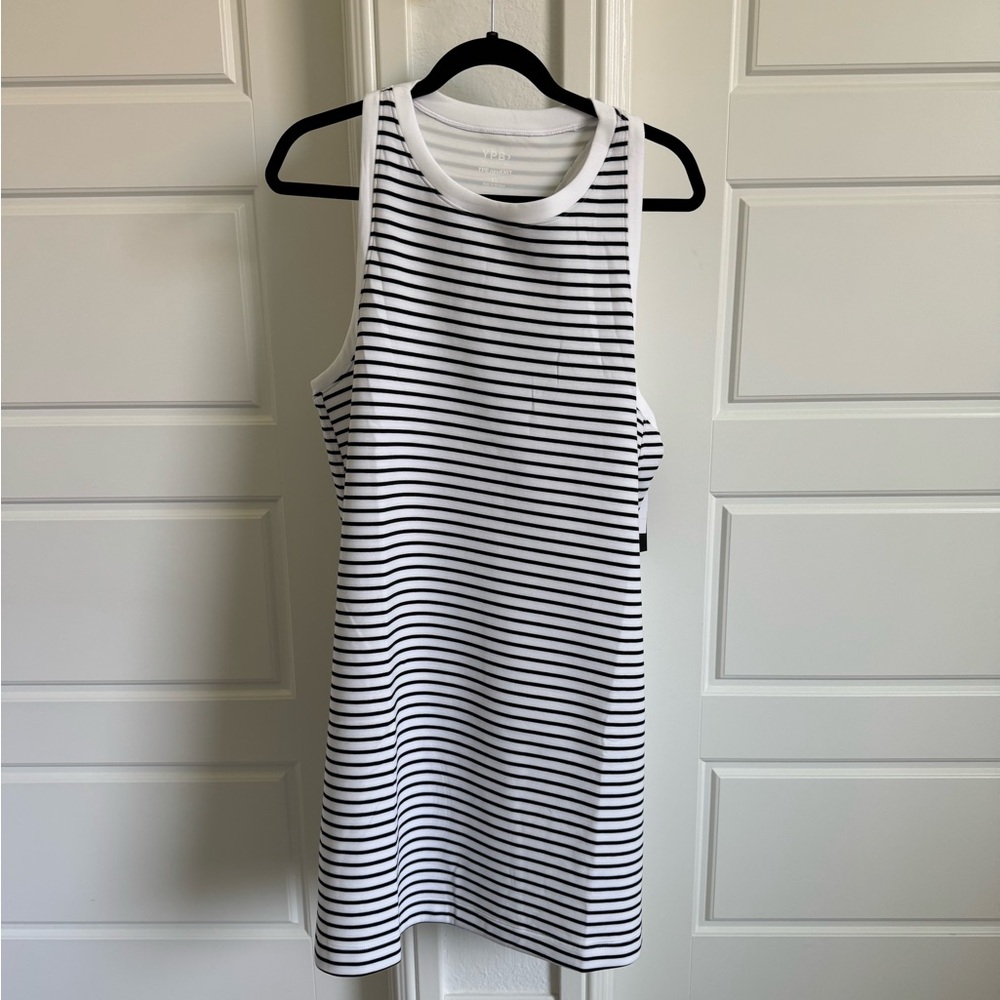 A+F Striped Sleeveless Dress